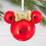 Hallmark Christmas Ornament (Disney Minnie Mouse Ears Icon, Glass)