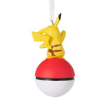 Pokémon Pikachu on Poké Ball Christmas Ornament