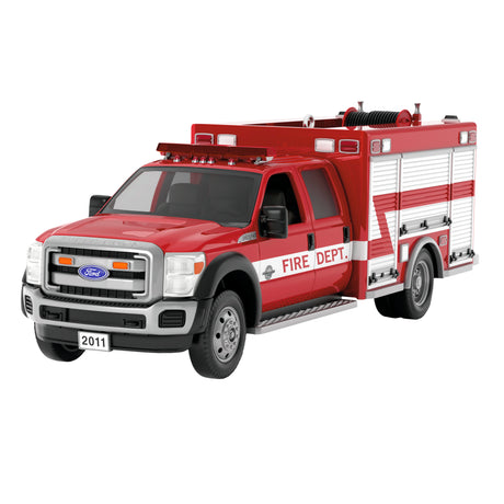 Keepsake Christmas Ornament 2024, Fire Brigade 2011 Ford F-550 Fire Engine 2024 With Light, Hobby Gifts