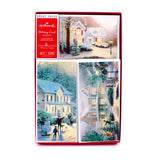 Thomas Kinkade Boxed Christmas Cards Assortment, Snowy Houses (40 Cards with Envelopes and Foil Seals)