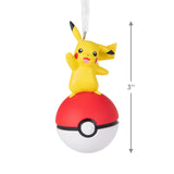 Pokémon Pikachu on Poké Ball Christmas Ornament