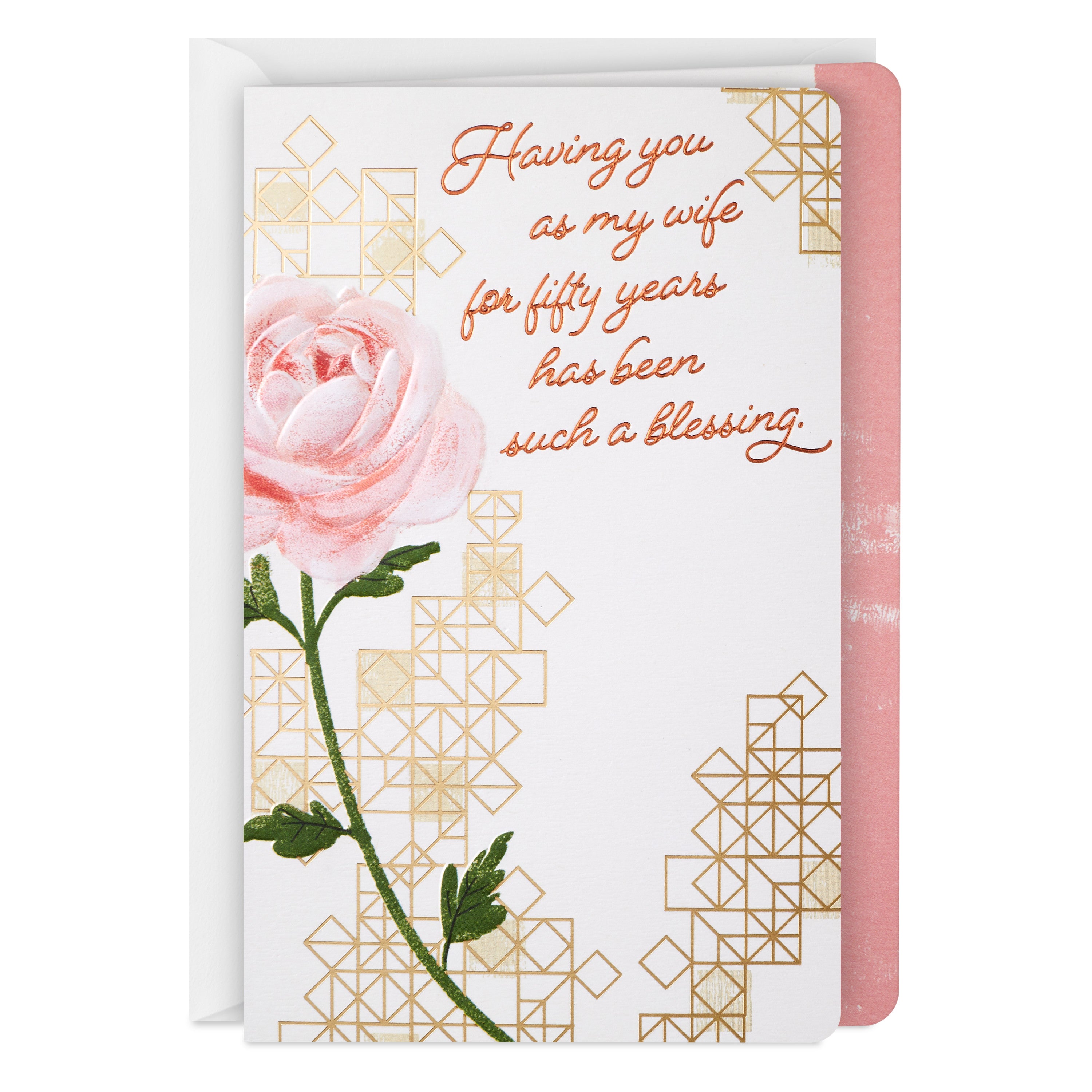Hallmark Religious 50th Anniversary Card for Wife (Blessing)
