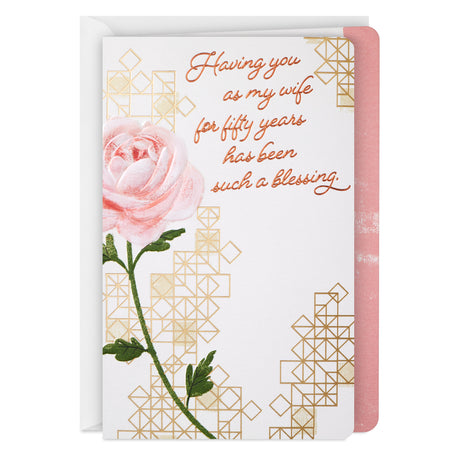 Hallmark Religious 50th Anniversary Card for Wife (Blessing)