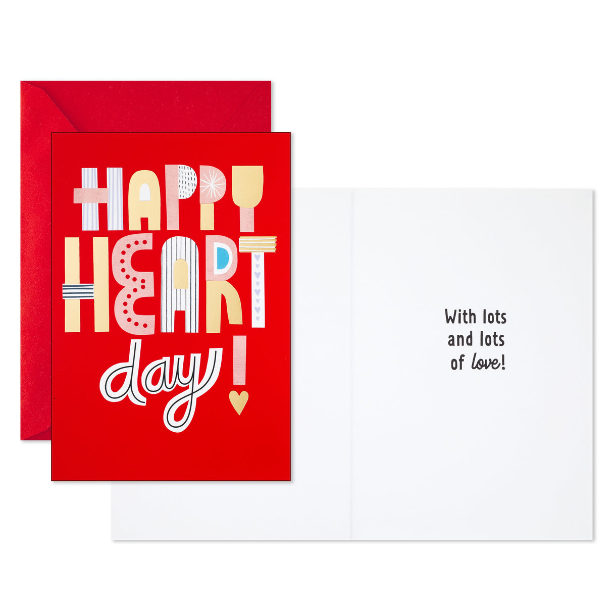 Hallmark Pack of Valentines Day Cards or Galentines Day Cards, Happy Heart Day (10 Valentine's Day Cards with Envelopes)