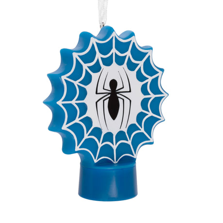 Marvel Spider-Man Face on Web Christmas Ornament With Light