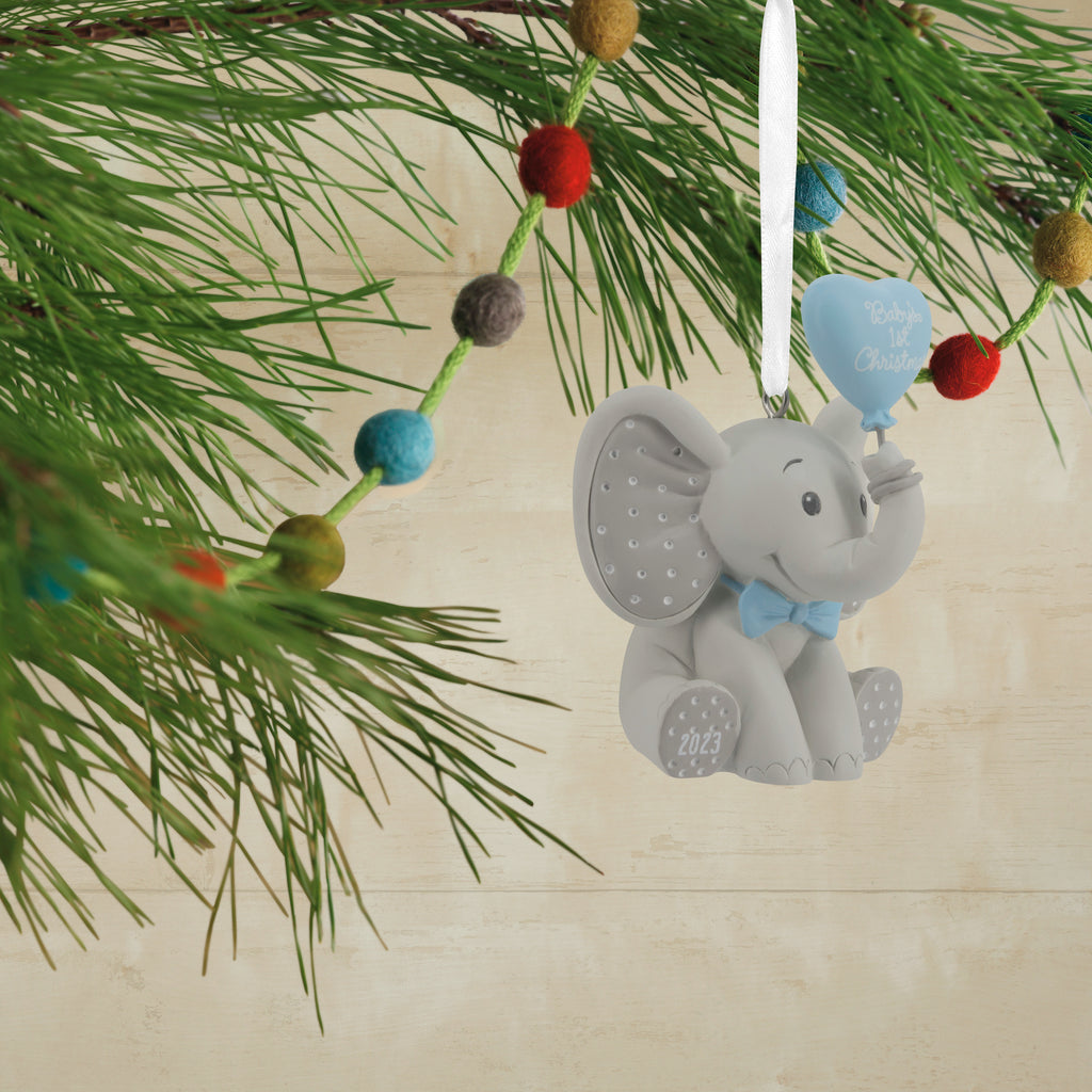 Hallmark Baby Boy's First Christmas Elephant 2023 Christmas Ornament