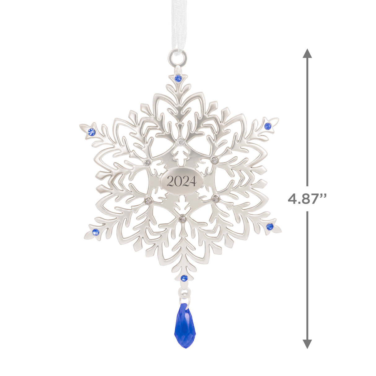 Snowflake 2024 Christmas Ornament, Metal