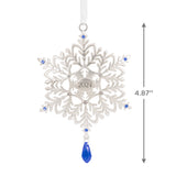 Snowflake 2024 Christmas Ornament, Metal