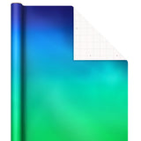 Hallmark Ombre Foil Wrapping Paper with Cut Lines on Reverse (3 Rolls: 60 sq. ft. ttl) Blue & Green, Silver & Gold, Red & Purple