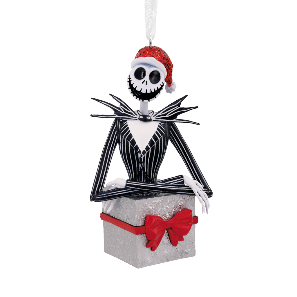 Disney Tim Burton's The Nightmare Before Christmas Jack Skellington in Present Ornament