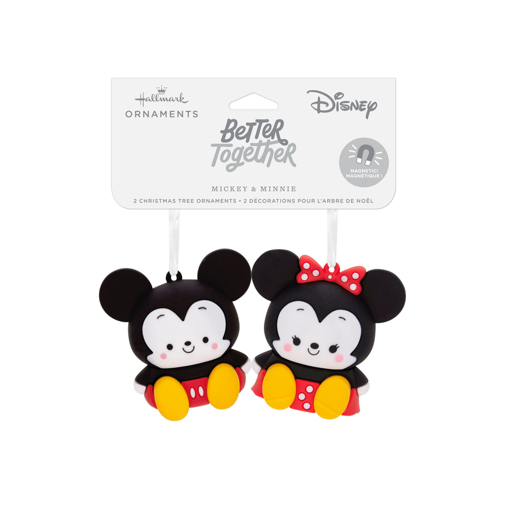 Better Together Disney Mickey and Minnie Magnetic Ornaments, Set of 2