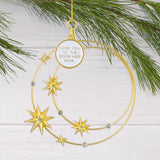 Signature Love You To The Moon And Back Gold Christmas Ornament