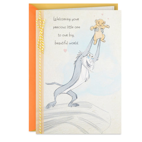 Hallmark Disney Baby Shower Card (Lion King, Baby Simba)