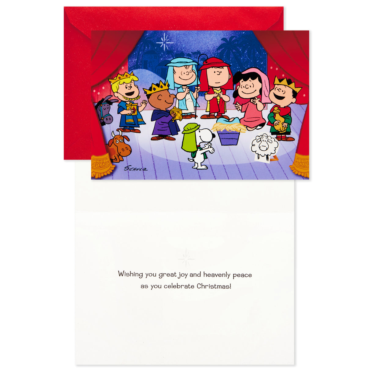 Peanuts Christmas Cards, Nativity Pageant (16 Cards and 17 Envelopes)