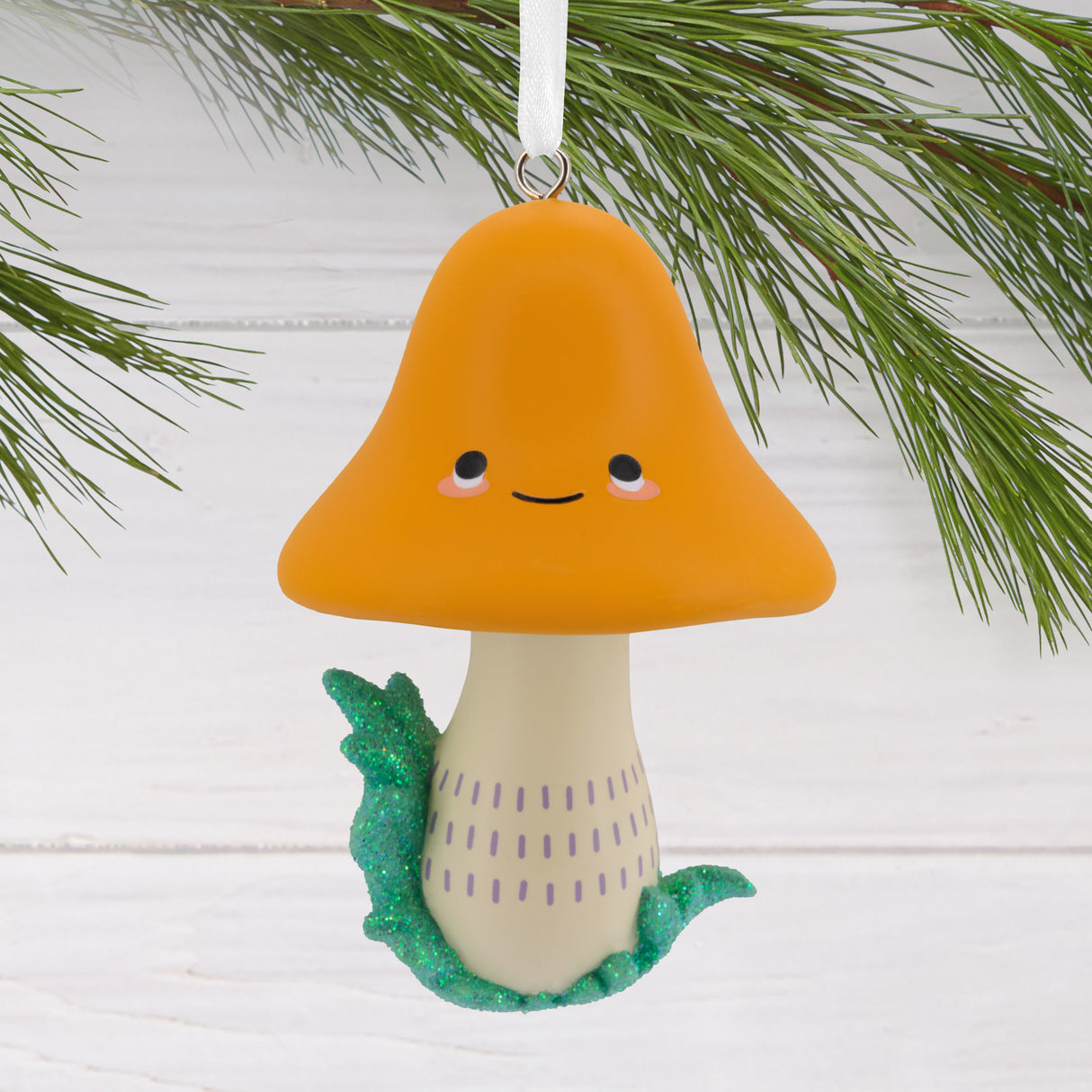 Smiling Mushroom Christmas Ornament