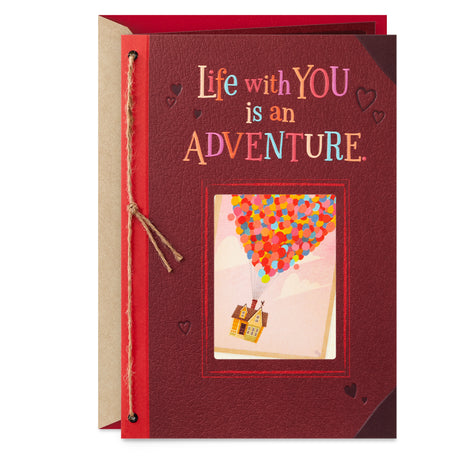 Hallmark Valentines Day Card or Anniversary Card for Husband, Wife, Boyfriend, Girlfriend (Pixar Up, Life with You Is An Adventure)