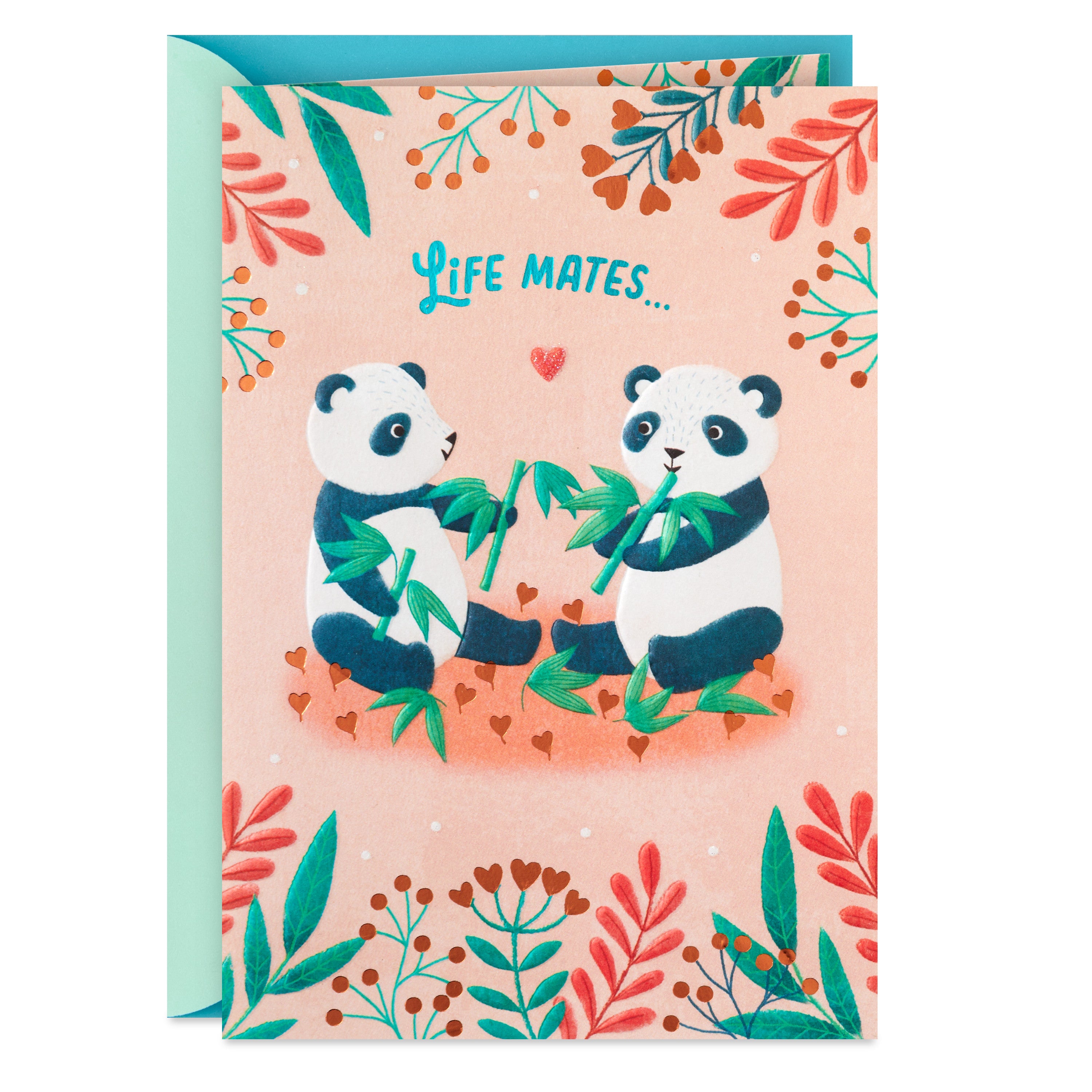 Hallmark Anniversary Card (Soul Mates, Pandas)