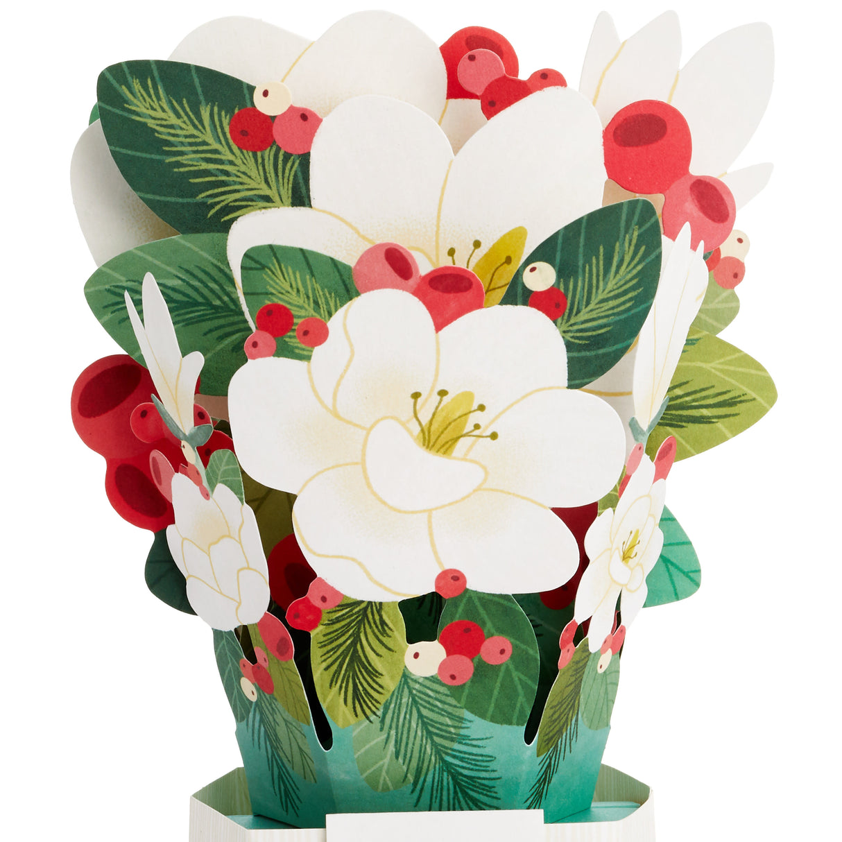 Hallmark Paper Wonder Pop Up Holiday Card (Magnolia Displayable Bouquet)