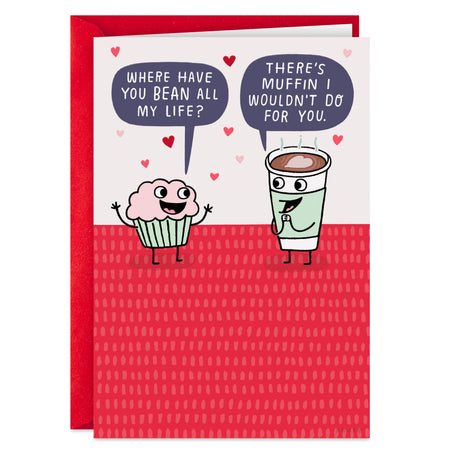 Shoebox Funny Valentine's Day or Galentine's Day Card (Muffin and Coffee Puns)