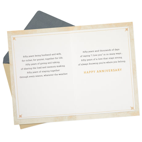 Hallmark 50th Anniversary Card (Golden Anniversary)