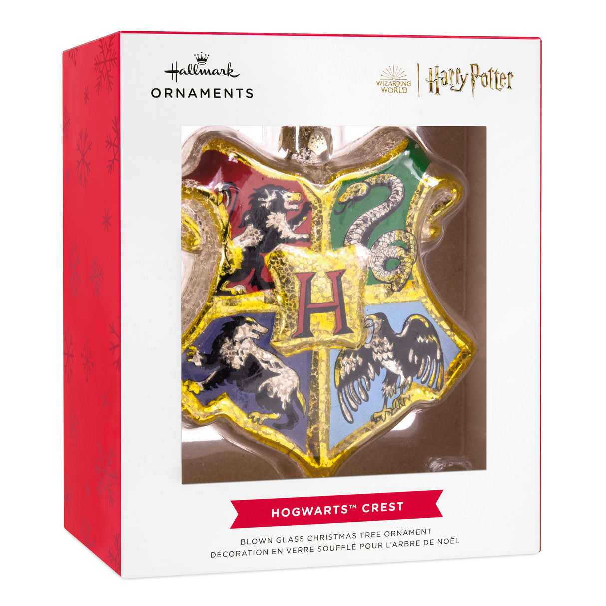 Hallmark Christmas Ornament (Harry Potter Hogwarts Crest Blown Glass)