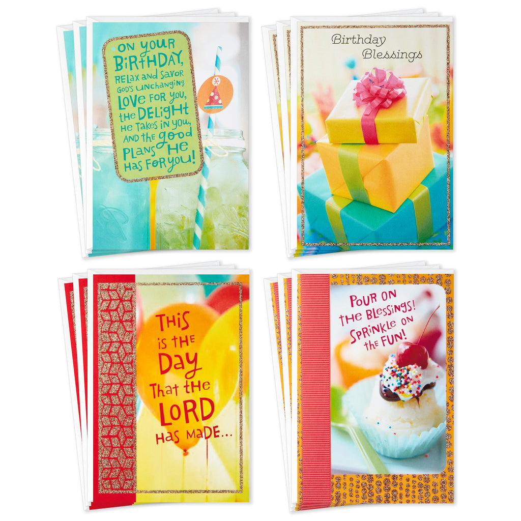 Dayspring Assorted Religious Birthday Cards (Christian Blessings, 12 Cards and Envelopes)