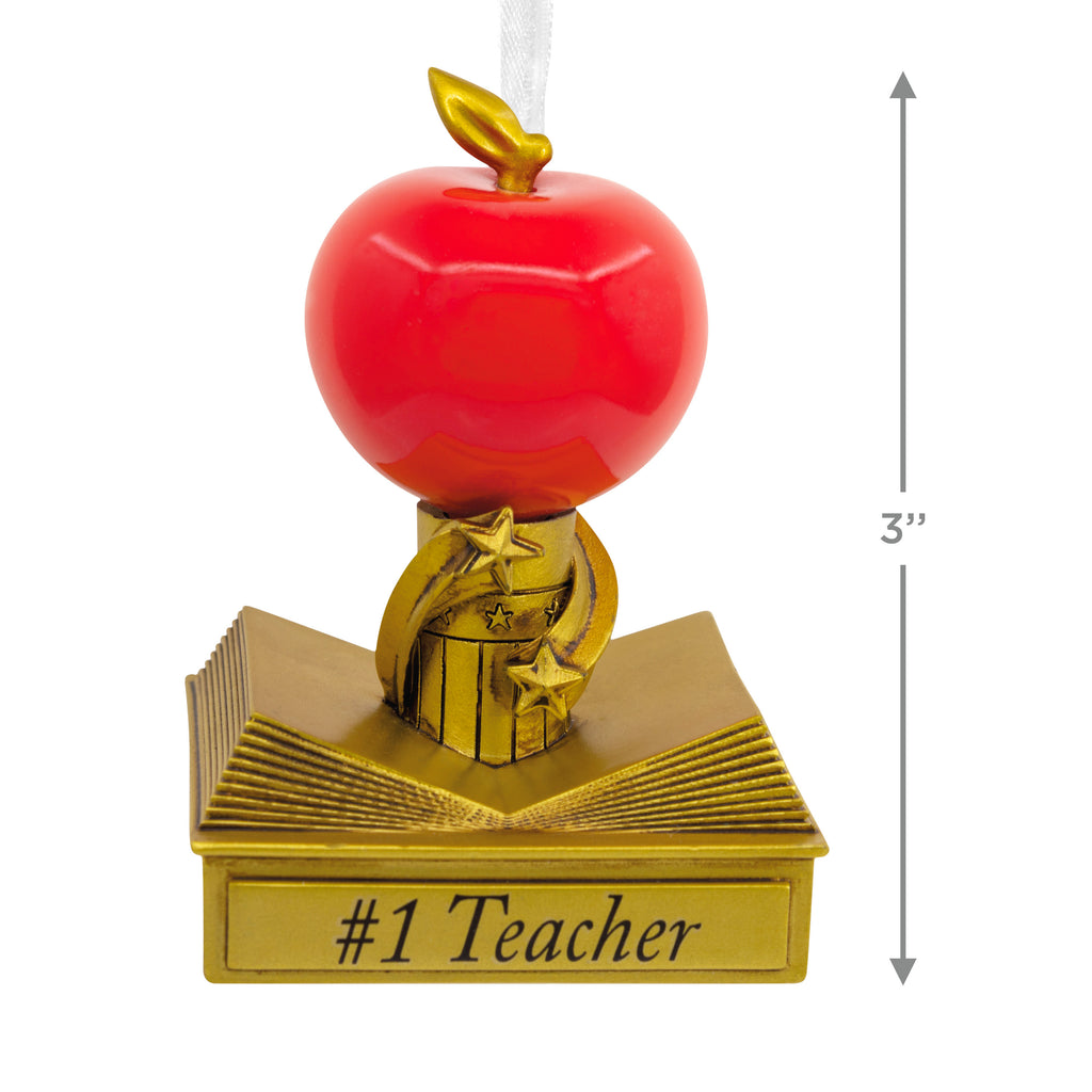 Hallmark #1 Teacher Trophy Christmas Ornament