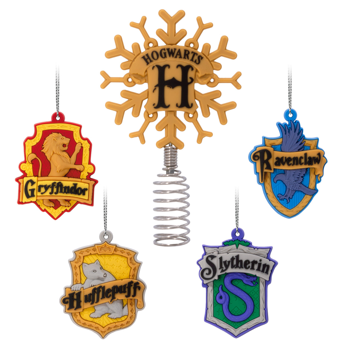 Harry Potter Mini Christmas Tree Topper and Ornaments, Set of 5