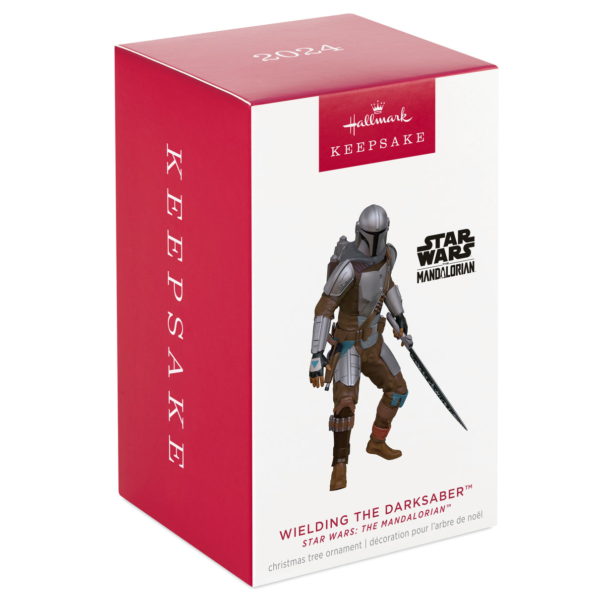 Keepsake Christmas Ornament 2024, Star Wars: The Mandalorian Wielding the Darksaber, Gifts for Star Wars Fans