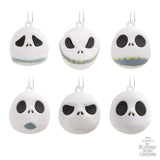 Hallmark Mini Christmas Ornaments (Disney Tim Burton's The Nightmare Before Christmas Jack Skellington Heads Shatterproof), Set of 6