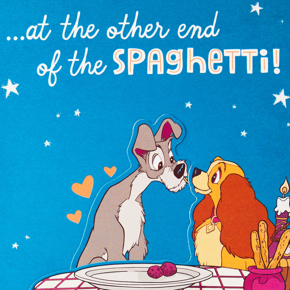 Father's Day Card for Husband (Interactive Kiss Disney Lady and The Tramp)