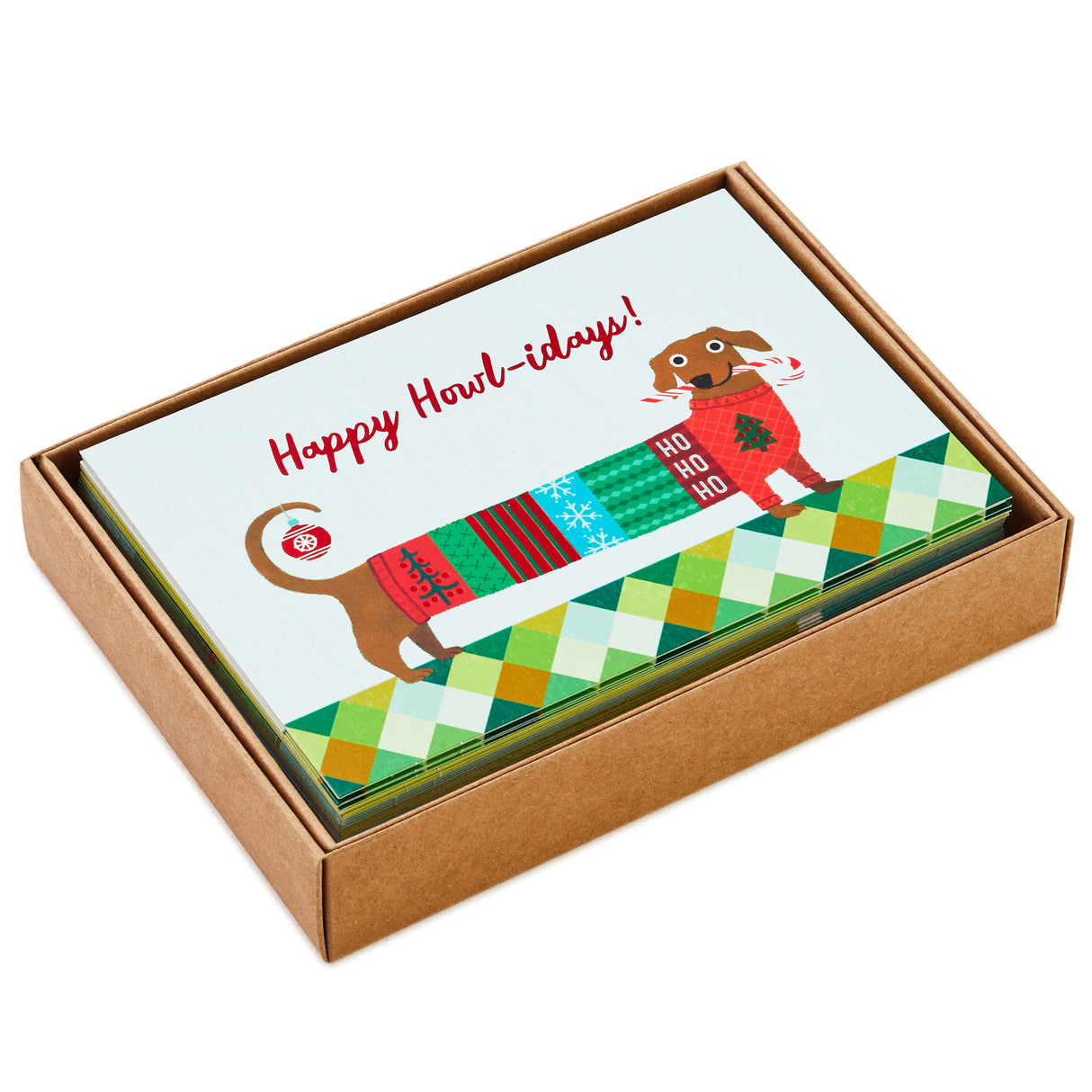 Boxed Christmas Cards Assortment, Holiday Cats and Dogs (6 Designs, 24 Cards with Envelopes)