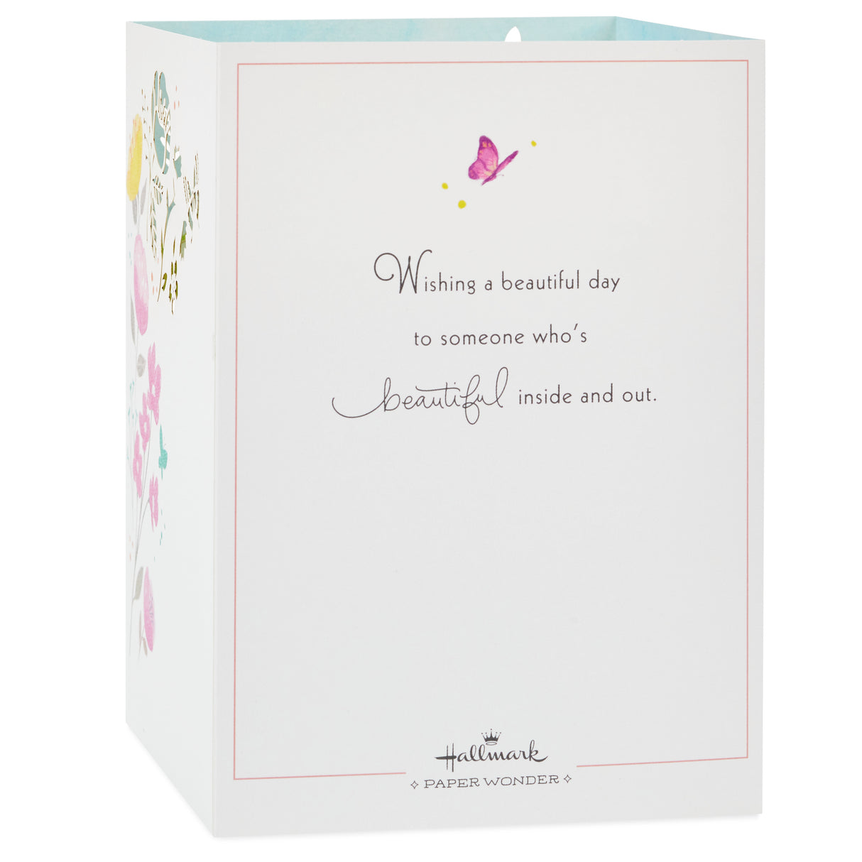 Paper Wonder Displayable Pop Up Birthday Card for Her (Beautiful Butterflies and Flowers)