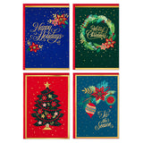 Boxed Christmas Cards Assortment, Festive Foil (40 Cards and Envelopes)