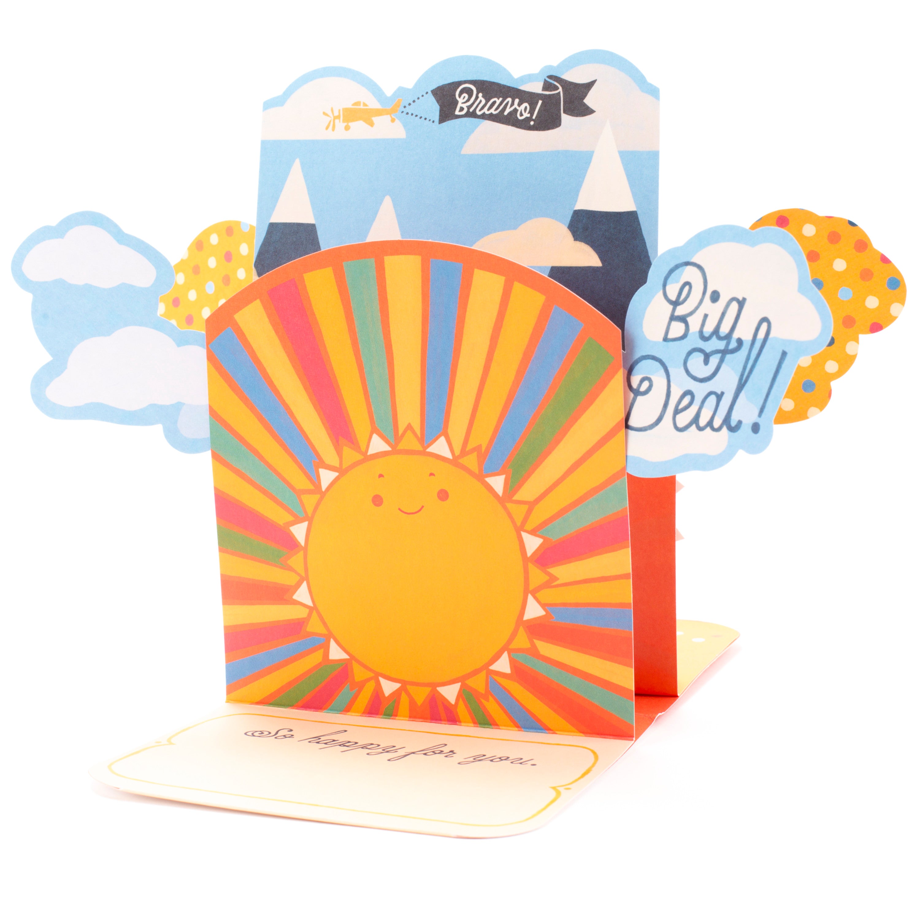 Pop Up Graduation Card with Song (Smiling Sun, Plays Happy by Pharrell Williams )
