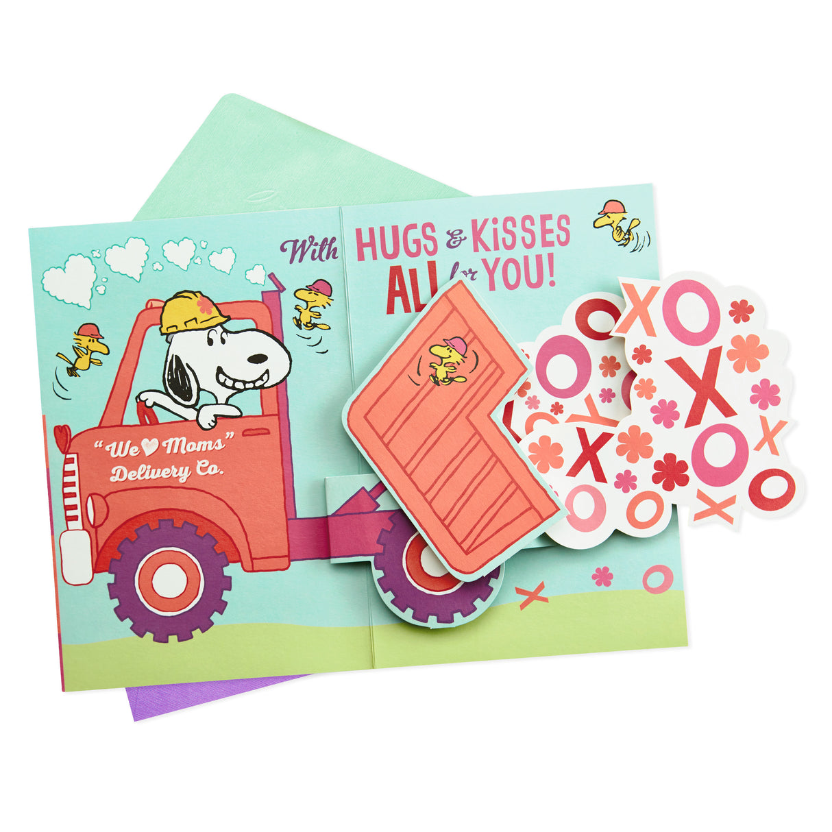 Pop Up Peanuts Birthday Card for Mom (Snoopy, Hugs and Kisses for You)