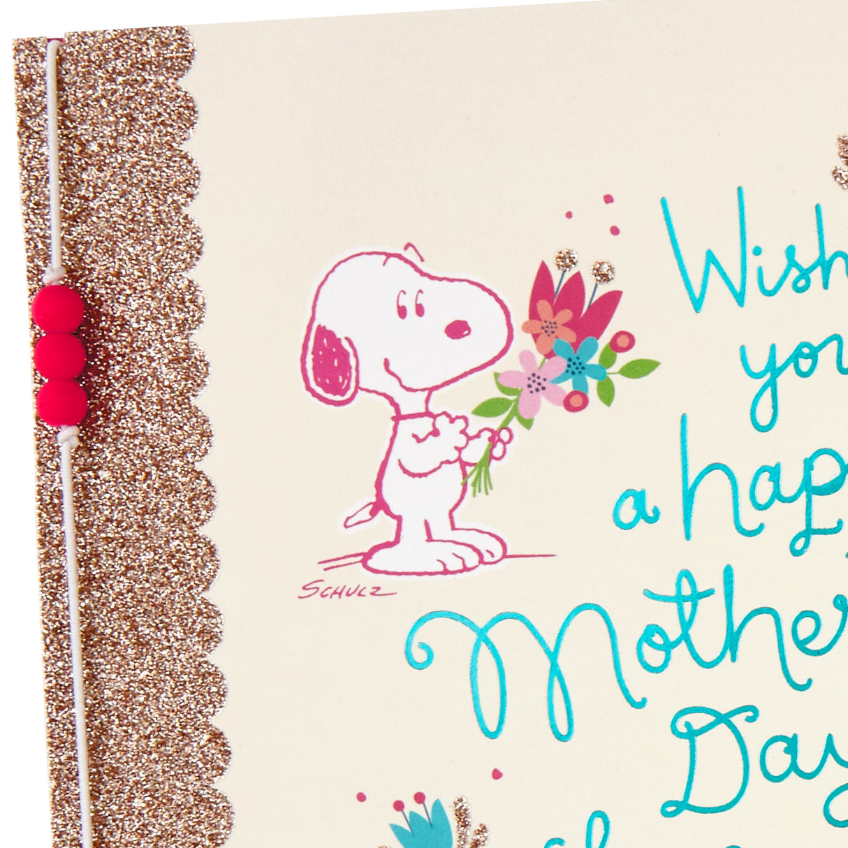 Peanuts Mother's Day Card (Snoopy with Flowers)