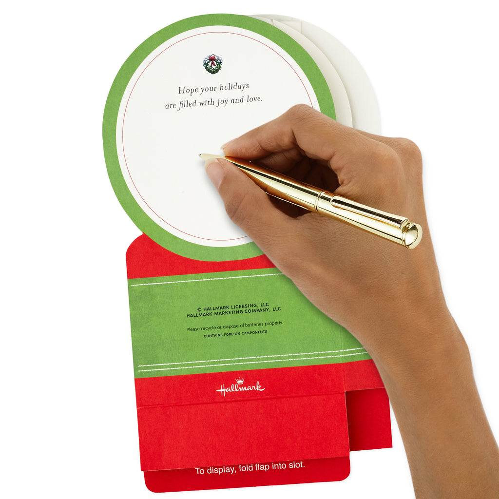 Paper Wonder Musical Pop Up Christmas Card (Red Truck Snow Globe, Plays We Wish You a Merry Christmas)