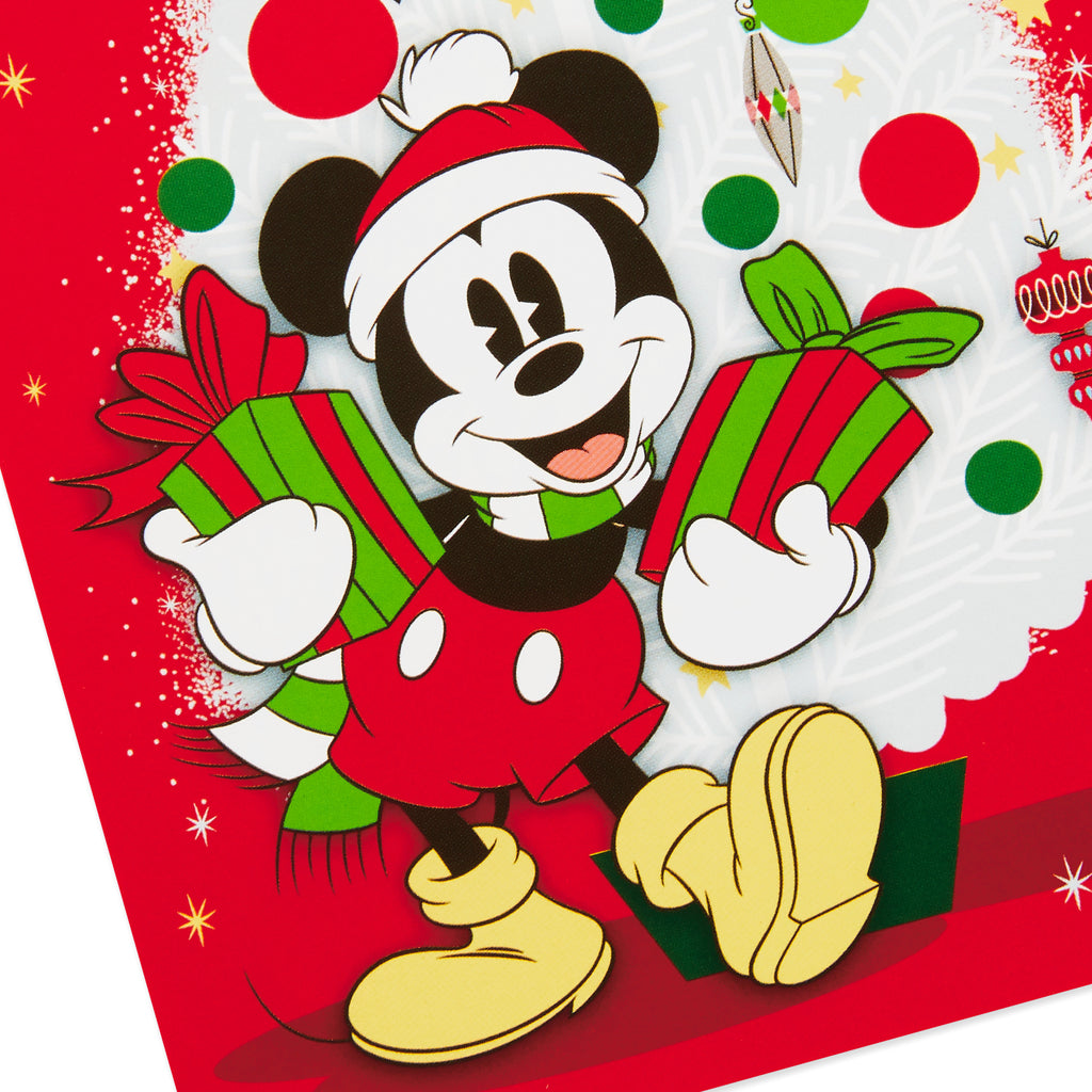 Pack of Disney Christmas Cards, Jolly Joyful Mickey Mouse (10 Cards with Envelopes)