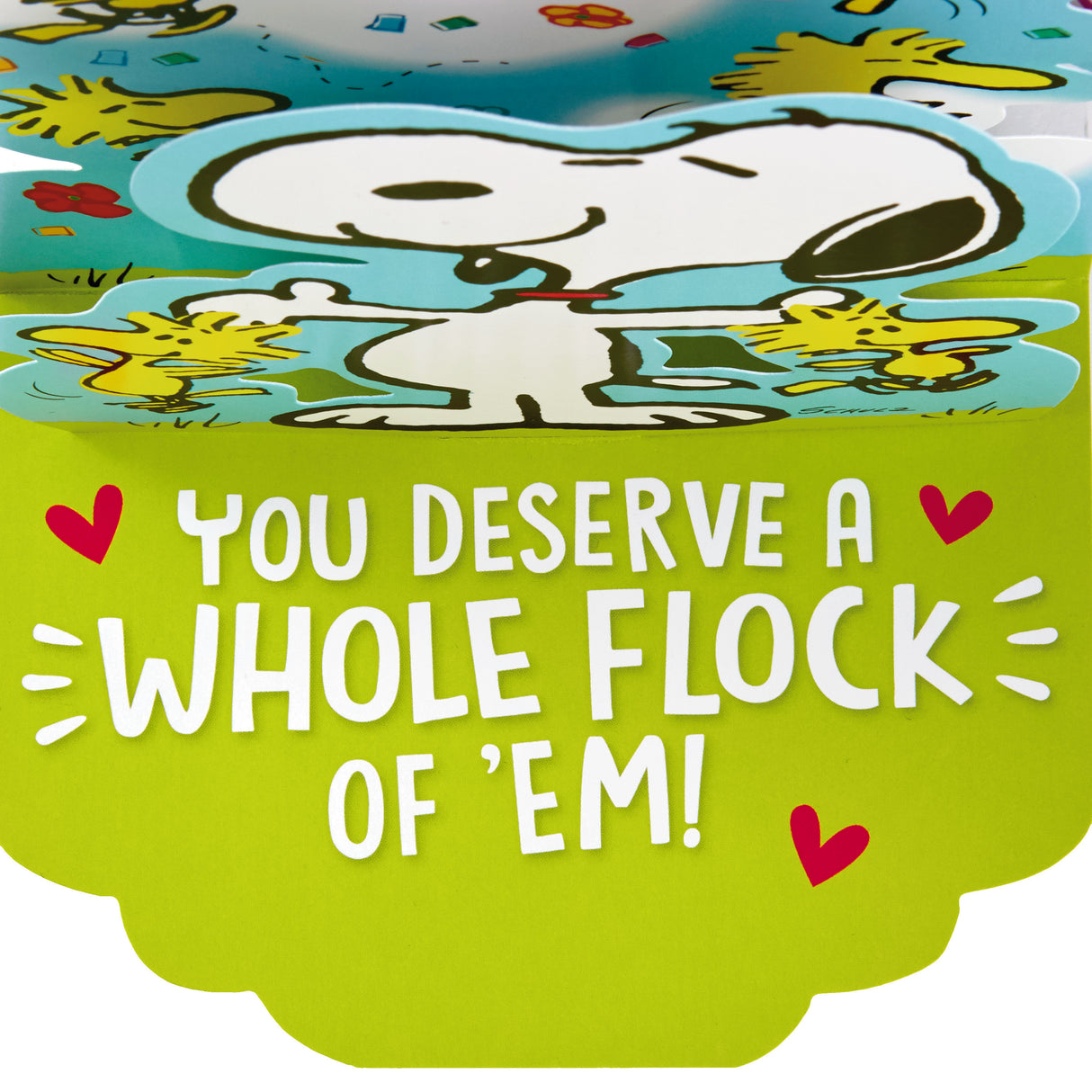 Peanuts Pop Up Mothers Day Card from Son or Daughter (Snoopy and Woodstock)