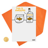 Shoebox Funny Birthday Card (Vodka Goldfish)