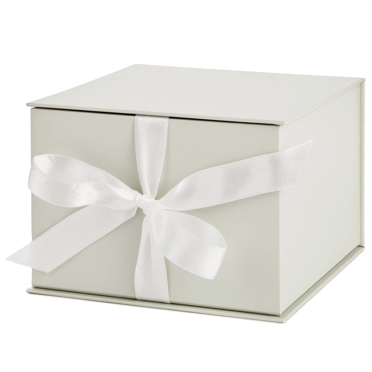 7" Large White Gift Box with Lid and Shredded Paper Fill for Weddings, Christmas, Holidays, Birthdays and More