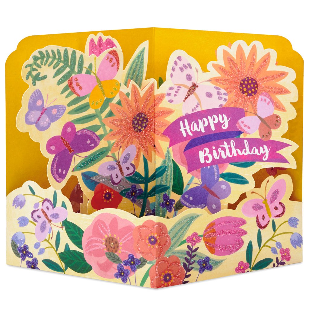  Paper Wonder Pop Up Birthday Card (Butterfly Garden)