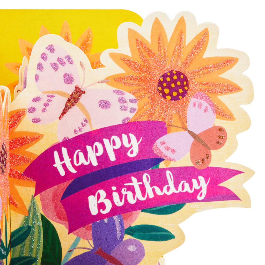  Paper Wonder Pop Up Birthday Card (Butterfly Garden)