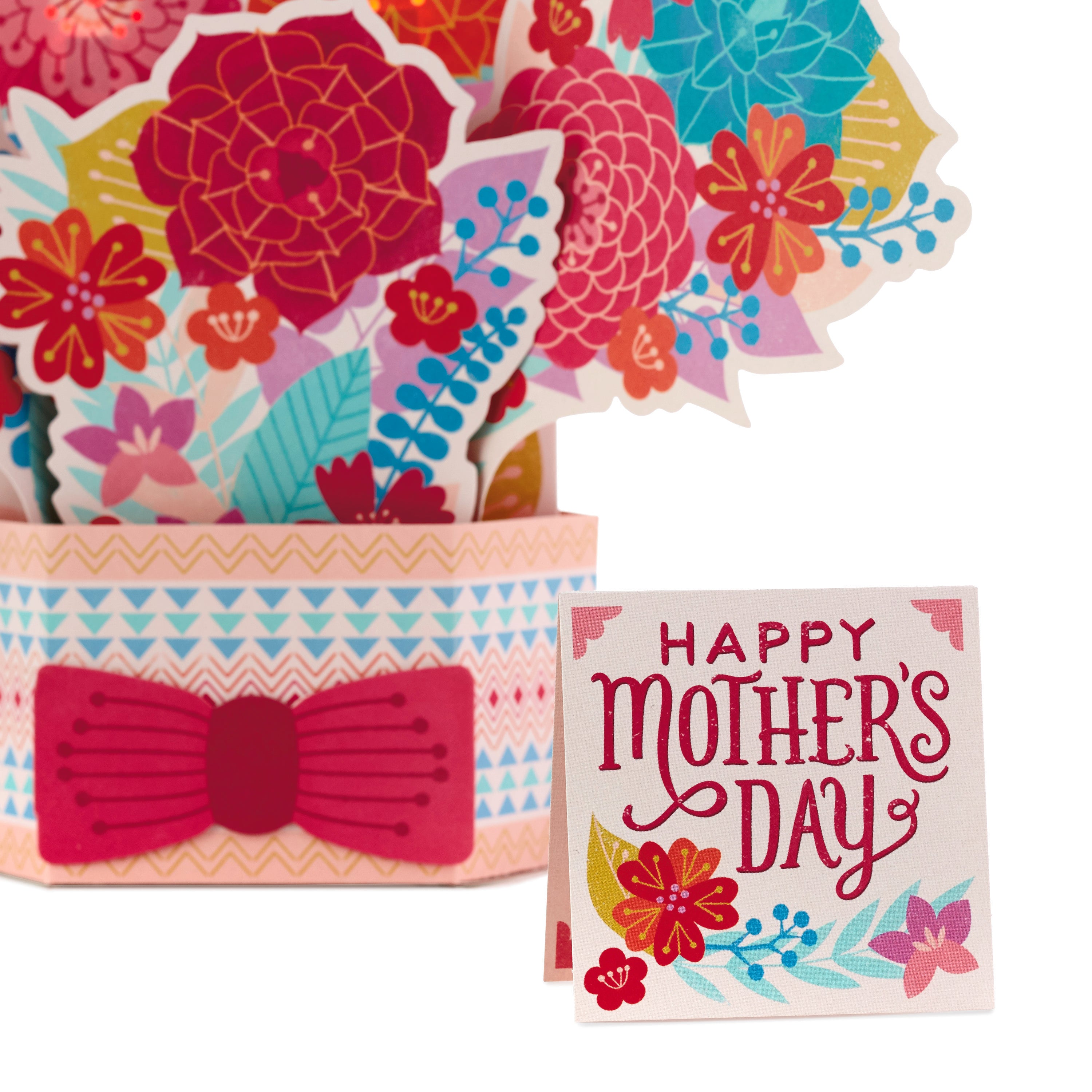 Pop Up Mother's Day Card with Light and Sound for Mom (Displayable Pot of Flowers, Plays Happy by Pharrell Williams)