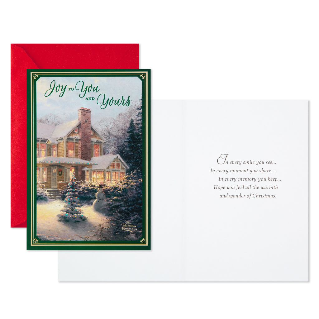 Thomas Kinkade Pack of Christmas Cards, Snowy House (6 Holiday Cards with Envelopes)