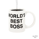 The Office World's Best Boss Coffee Mug Christmas Ornament