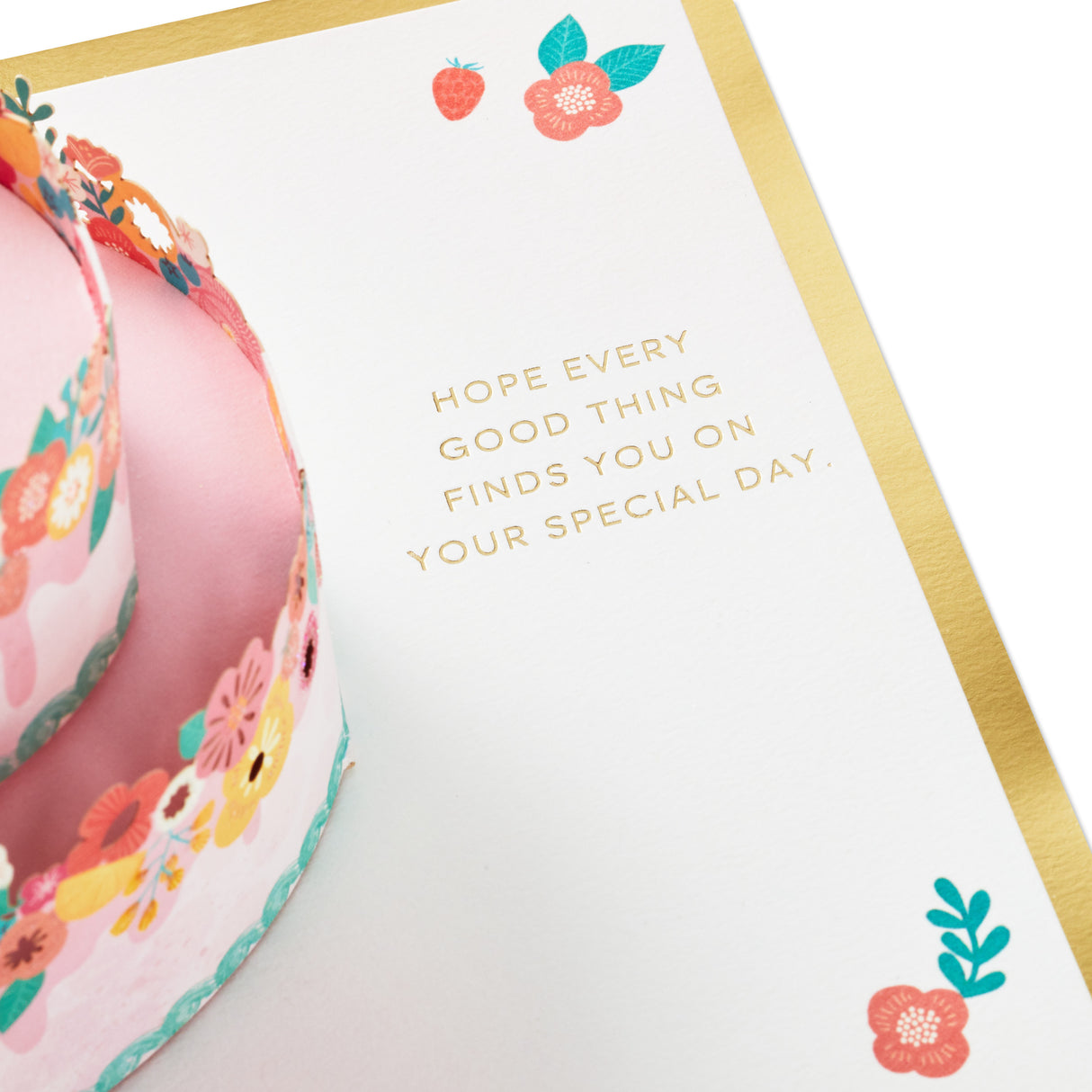  Signature Paper Wonder Pop Up Birthday Card for Women (Floral Birthday Cake)