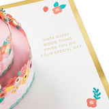  Signature Paper Wonder Pop Up Birthday Card for Women (Floral Birthday Cake)