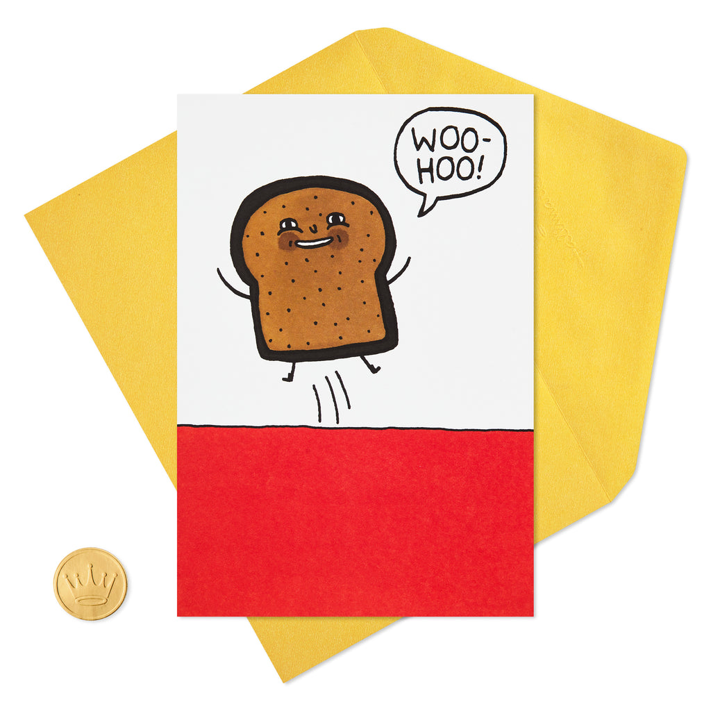 Shoebox Funny Birthday Card or Congratulations Card (Toast)